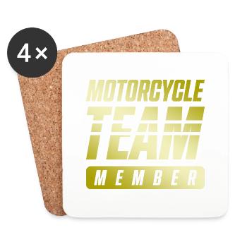 Motorcycle Team - Coasters (set of 4) - white - Front