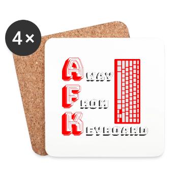 AFK | Away from keyboard - Coasters (set of 4) - white - Front