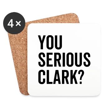 Du ernst Clark? - Untersetzer (4er-Set) - Weiß - Vorne
