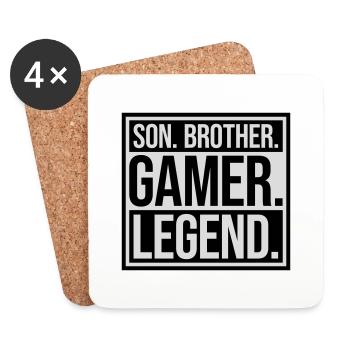 son brother gamer legend - Untersetzer (4er-Set) - Weiß - Vorne