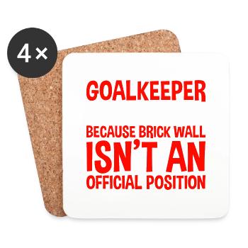 Because Brick Wall Isn't An Official Position 2 - Coasters (set of 4) - white - Front
