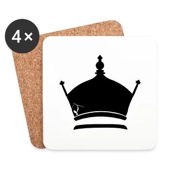 Crown Symbol King and Queen Love Vector 5 - Coasters (set of 4) - white - Front