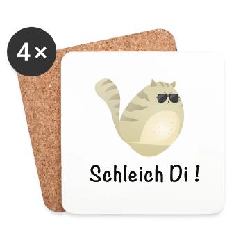Schleich Di Coole Katze - Untersetzer (4er-Set) - Weiß - Vorne