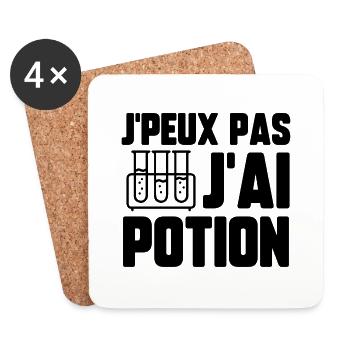 J’peux pas j’ai potion - Dessous de verre (lot de 4) - blanc - Devant