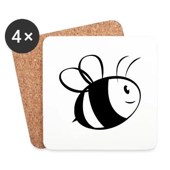 Bee - Untersetzer (4er-Set) - Weiß - Vorne