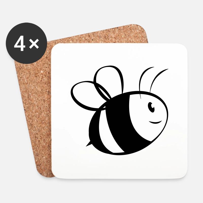 Bee - Untersetzer (4er-Set) - Weiß