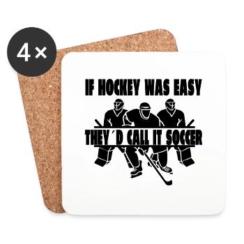 Joueurs de hockey sur glace Équipe de hockey sur glace Fan de hockey - Dessous de verre (lot de 4) - blanc - Devant