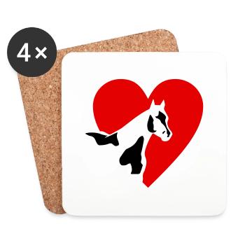 Paint Horse - Untersetzer (4er-Set) - Weiß - Vorne