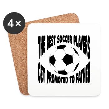 Fußballspieler Fußballdesign Fußballmannschaft - Untersetzer (4er-Set) - Weiß - Vorne