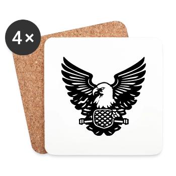 flying eagle opening its wings - Coasters (set of 4) - white - Front