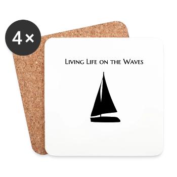 living life on the waves - Untersetzer (4er-Set) - Weiß - Vorne