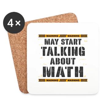 May Start Talking About Math Is My Superpower, - Coasters (set of 4) - white - Front