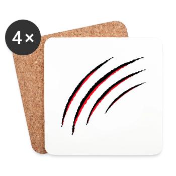 krallen - Untersetzer (4er-Set) - Weiß - Vorne