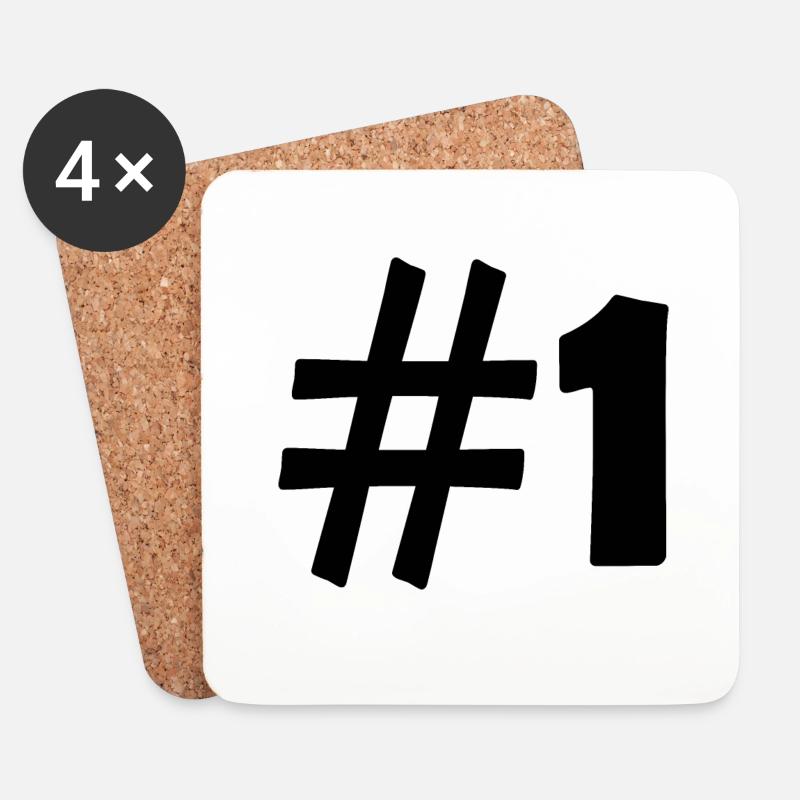 #1 - Untersetzer (4er-Set) - Weiß