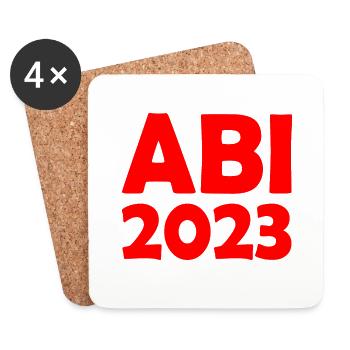 Abi 2023 - Untersetzer (4er-Set) - Weiß - Vorne