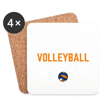 Volleyball Sport - Untersetzer (4er-Set) - Weiß - Vorne