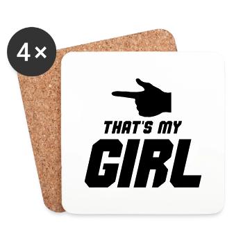 thats my girl 001 - Untersetzer (4er-Set) - Weiß - Vorne