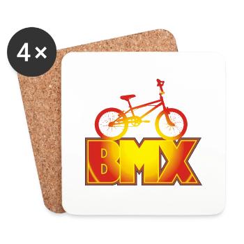 Vélo BMX - Dessous de verre (lot de 4) - blanc - Devant