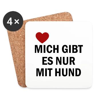 Hund Dog - Untersetzer (4er-Set) - Weiß - Vorne