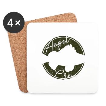 Équipage de pêche Pêche Accessoires Cadeau - Dessous de verre (lot de 4) - blanc - Devant
