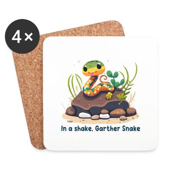 In a shake, Garther Snake - Dessous de verre (lot de 4) - blanc - Devant
