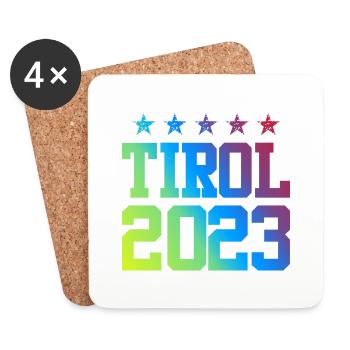 Tyrol 2023 - Dessous de verre (lot de 4) - blanc - Devant