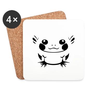 Dessin animé Axolotl - Dessous de verre (lot de 4) - blanc - Devant