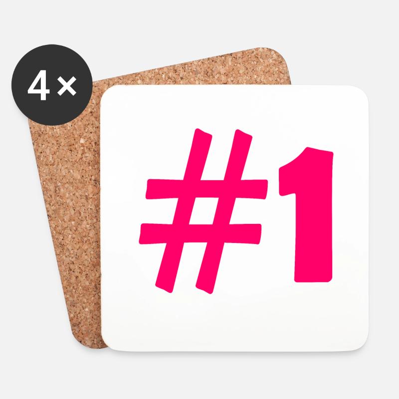 #1 - Untersetzer (4er-Set) - Weiß