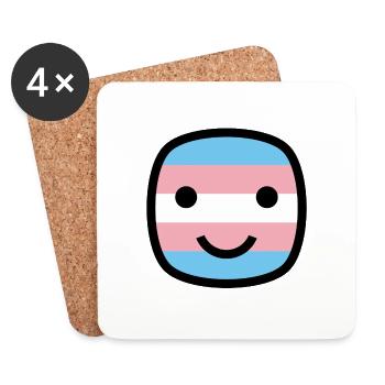 Always Smile Proudly! - Transgender Edition - Coasters (set of 4) - white - Front