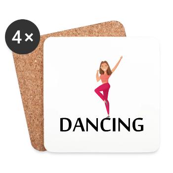 Dancing Dance Music - Untersetzer (4er-Set) - Weiß - Vorne