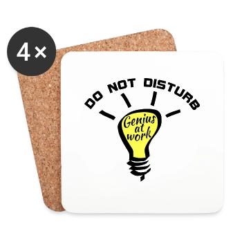 Do not disturb - Coasters (set of 4) - white - Front