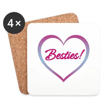 Besties - Coasters (set of 4) - white - Front