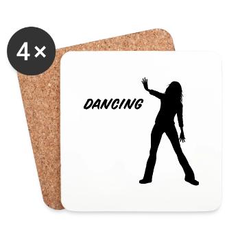 Danse Musique de danse - Dessous de verre (lot de 4) - blanc - Devant