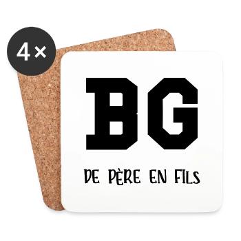 bg de père en fils - Dessous de verre (lot de 4) - blanc - Devant