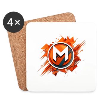 Monero Logo Color Splash - Untersetzer (4er-Set) - Weiß - Vorne