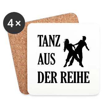 Dancing Dance Music - Untersetzer (4er-Set) - Weiß - Vorne