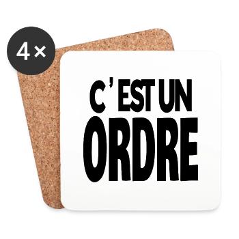 c'est un ordre - Dessous de verre (lot de 4) - blanc - Devant