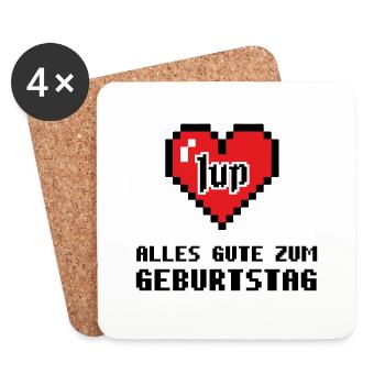 Geburtstag - Untersetzer (4er-Set) - Weiß - Vorne