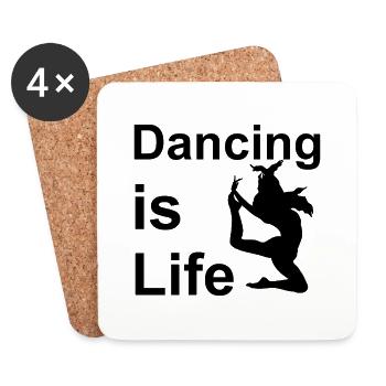 Dancing Dance Music - Coasters (set of 4) - white - Front