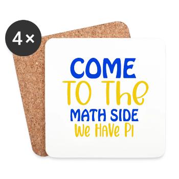 Come to the math side we have pi, Pi day, 14. März - Untersetzer (4er-Set) - Weiß - Vorne