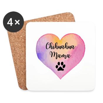 Chihuauha Mama - Untersetzer (4er-Set) - Weiß - Vorne
