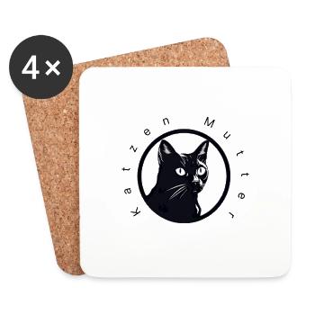 katzen mutti - Untersetzer (4er-Set) - Weiß - Vorne