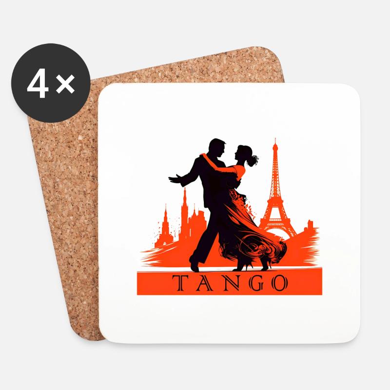 Der Tango ist eine faszinierende Tanzkunst - Untersetzer (4er-Set) - Weiß