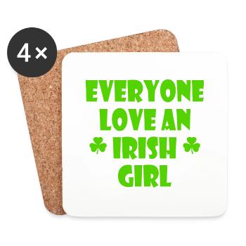 Everyone loves an irish girl - Dessous de verre (lot de 4) - blanc - Devant