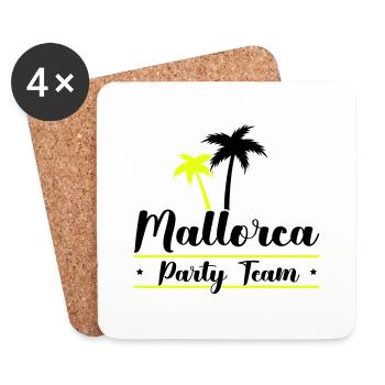 mallorca party team - Untersetzer (4er-Set) - Weiß - Vorne