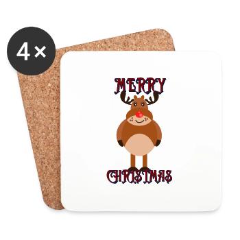 Reindeer: The Magic of Christmas - Coasters (set of 4) - white - Front