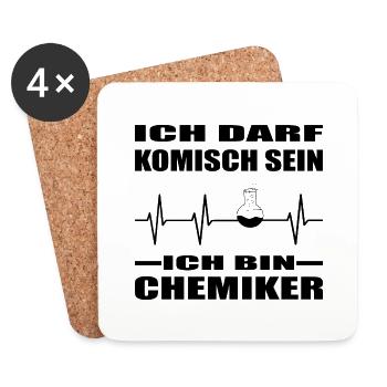 Chemie - Untersetzer (4er-Set) - Weiß - Vorne