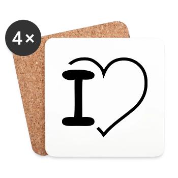 I Love Modern I Heart 2023 - Coasters (set of 4) - white - Front