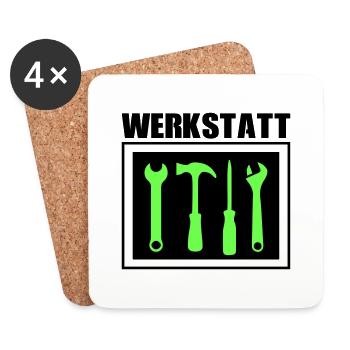 werkzeug werkstatt 02 - Untersetzer (4er-Set) - Weiß - Vorne