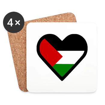 Free palestine - Coasters (set of 4) - white - Front